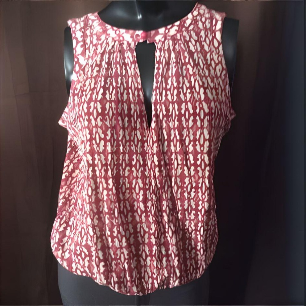 Sleeveless keyhole Tracy Reese top- size 8
